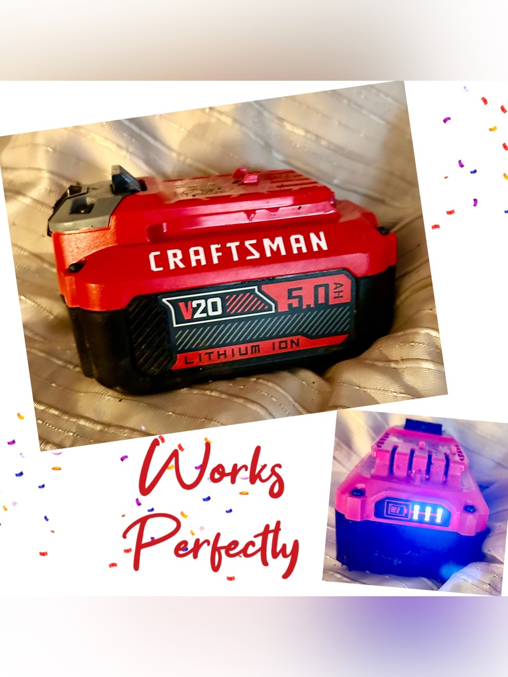Craftsman Portable 20V  5.0AH Lithium Battery